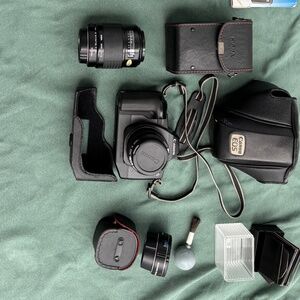 Canon 620Eos with multiple accessories